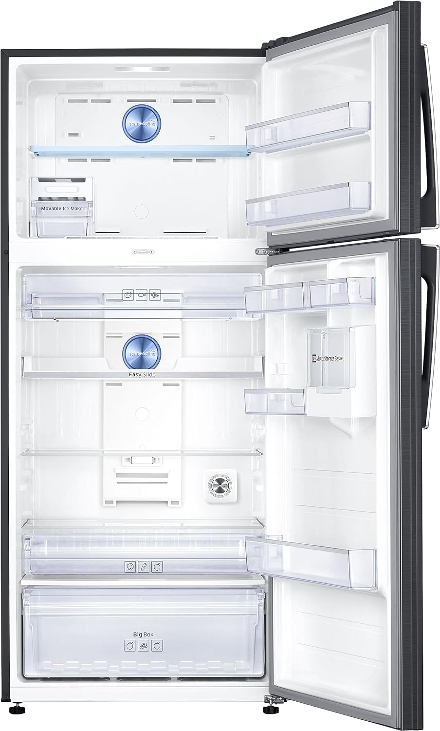 Samsung 530 L, 1 Star, Convertible 5-in-1, Digital Inverter, Frost Free Double Door Refrigerator (RT56C637SBS/TL, Black Inox, 2023 Model) - Mahajan Electronics Online