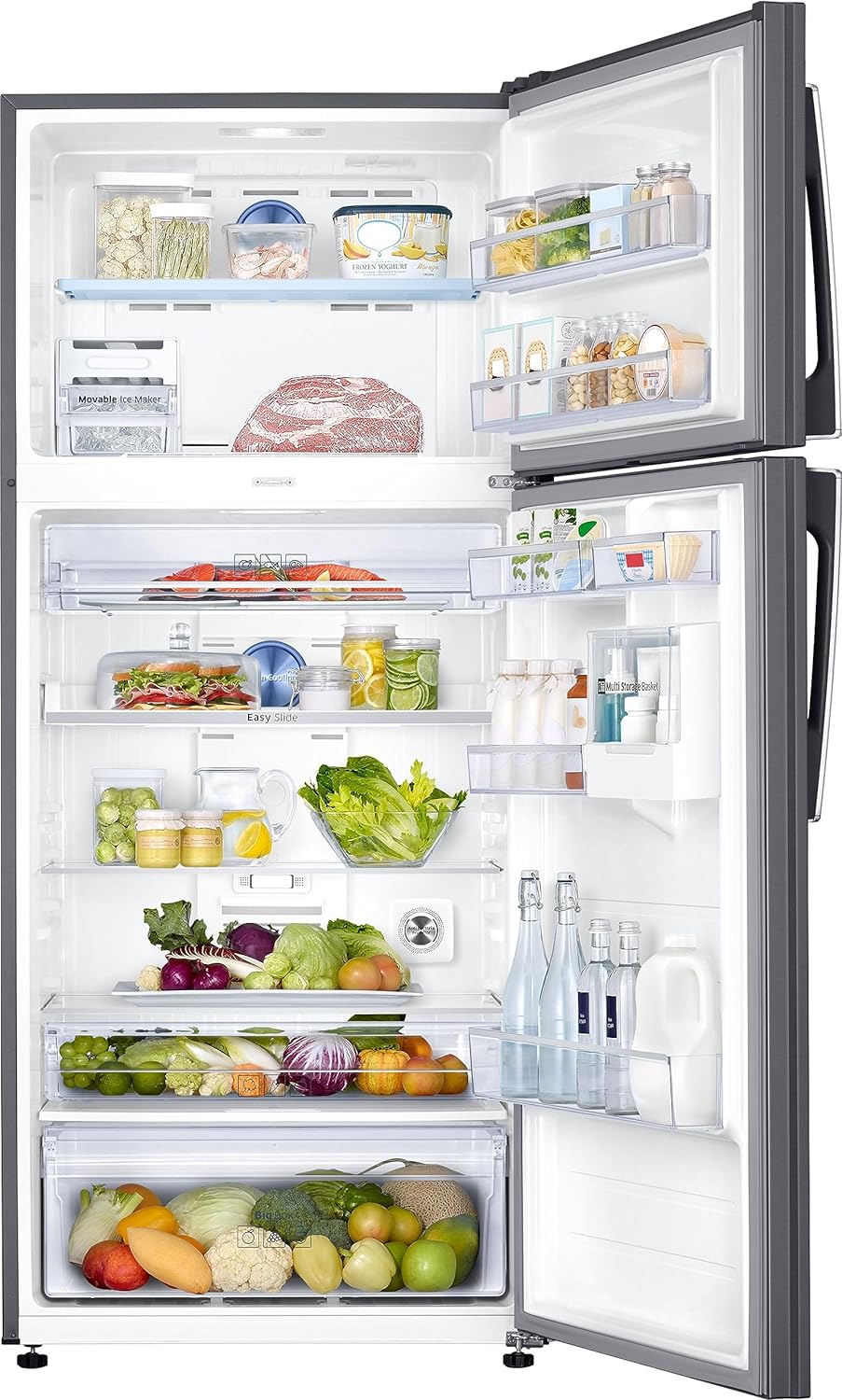 Samsung 530 L, 1 Star, Convertible 5-in-1, Digital Inverter, Frost Free Double Door Refrigerator (RT56C637SSL/TL, Silver, Real Stainless, 2023 Model) - Mahajan Electronics Online