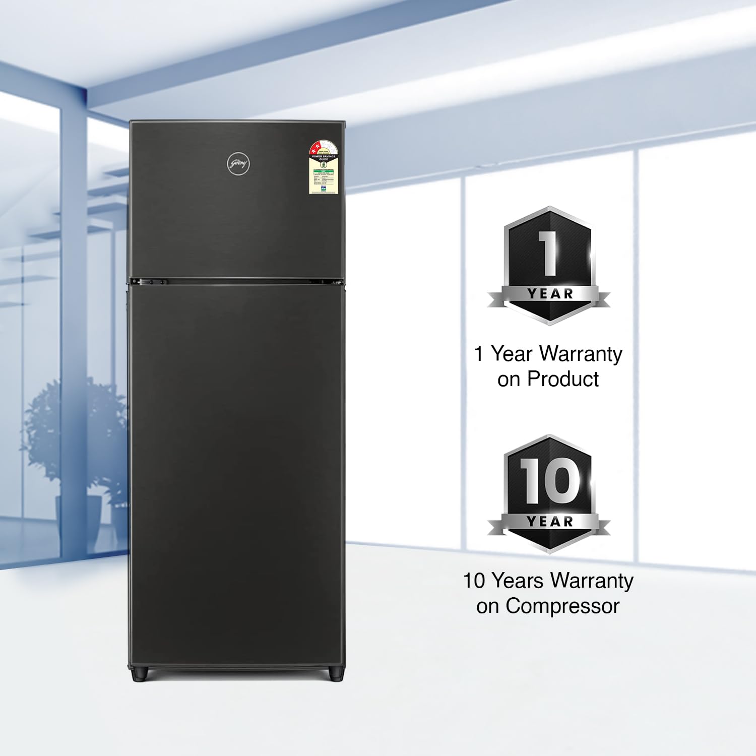 Godrej RT EONVALOR 310B RI FS ST, Fossil Steel , Edge 272 L 2 Star Nano Shield Technology Inverter Frost Free Double Door Refrigerator - Mahajan Electronics Online