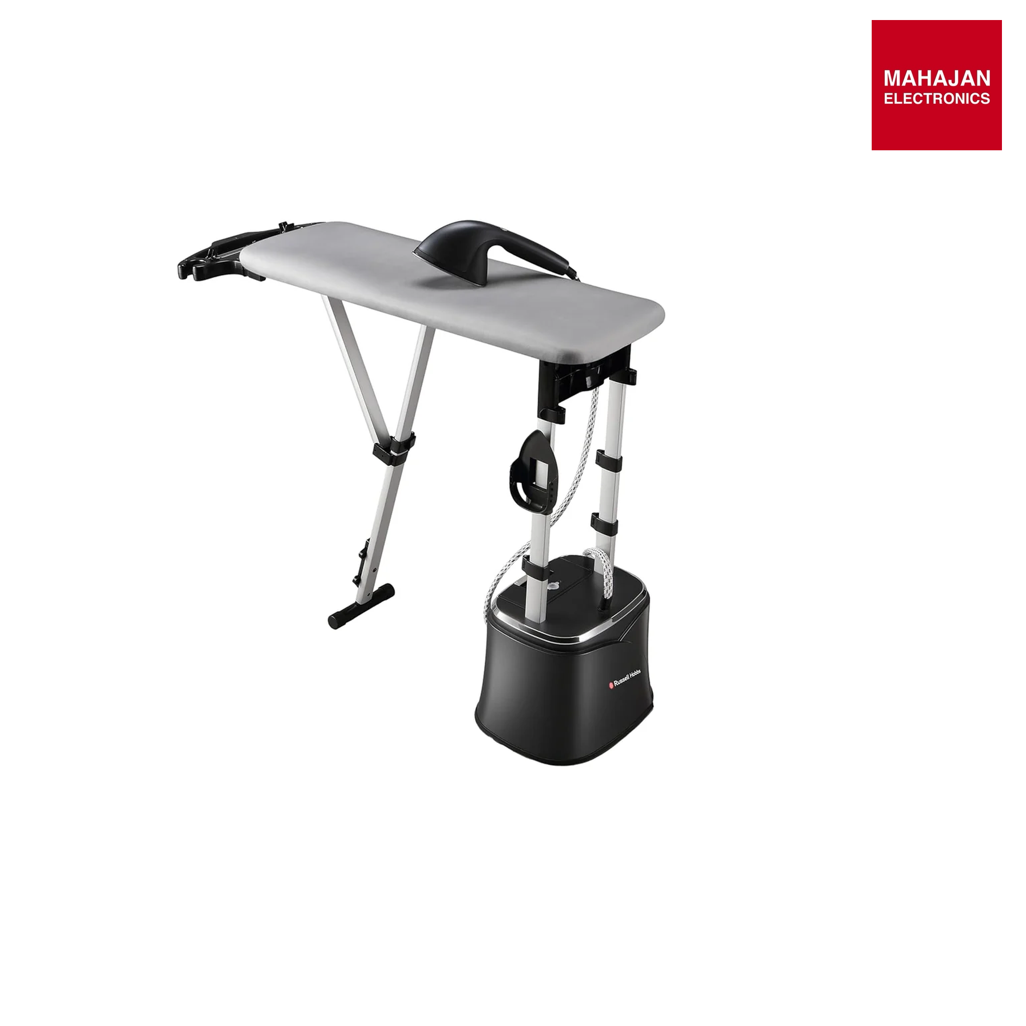 Russell Hobbs RGS2000SS Steam Station 2000W 2-in-1 Vertical Garment Steamer & Dry Iron | 2.2L Detachable Water Tank, 30s Fast Heat Up | Smart Safety Controls with Auto Shut Off & 79cm Ironing Board | Mahajan Electronics Online