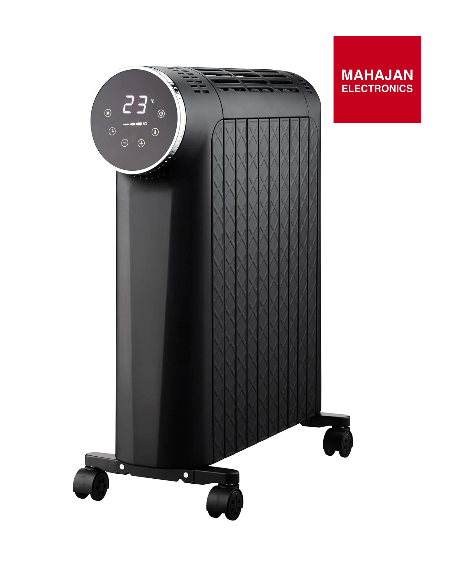 Russell Hobbs ROR10D HeatIQ Oil Filled Radiator 10-Fin 2500W OFR Room Heater, Overheat Protection, Anti-Tilt, Child Lock, Foldable Wheels, Rapid HeatFlow, 3 Modes, Mahajan Electronics Online.