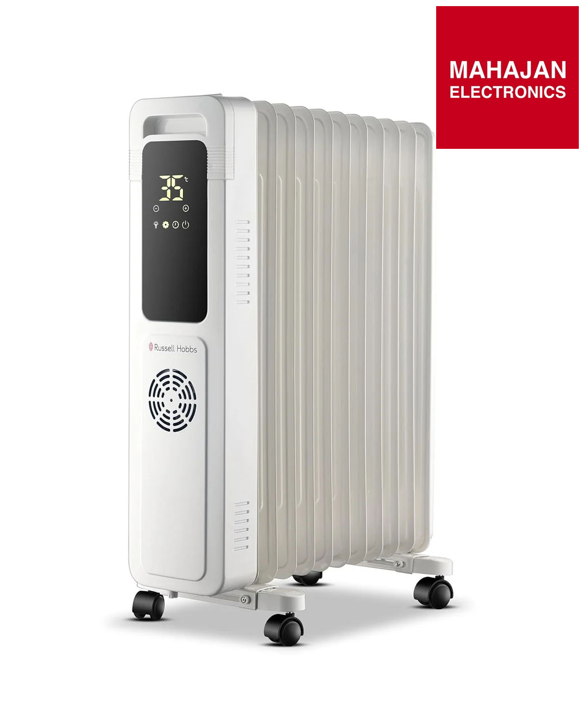 Russell Hobbs ROR11DF 2900W 11-Fin Oil Filled Radiator Room Heater | Smart Digital Heating, 24H Timer, 3 Intelligent Modes, Safety Protection | LED Touch, Foldable Wheels | 2 Yr Warranty Mahajan Electronics Online