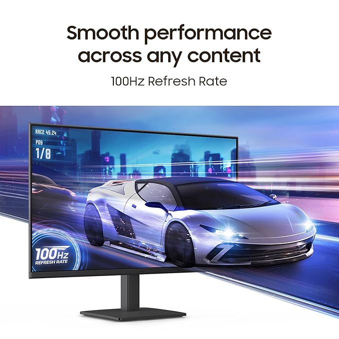 Samsung 24" (60.5 cm) LS24D300GAWXXL|Black  S3 Flat Monitor|Super Slim Borderless Design|IPS Panel|FHD 1920 x 1080|100 Hz|5 ms|Ports-HDMI,VGA|Game Mode|Eye Saver Mode||Wall Mountable-Online Mahajan Electronics