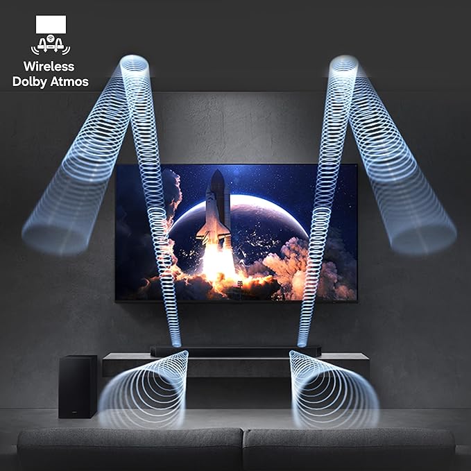Samsung HW-Q600H/XL, Titan Black 320 W True 3.1.2ch Soundbar with Dolby Audio | Q-Symphony | Center, Up-Firing Speakers | HDMI eARC | Optical in | Bluetooth 5.3 | Wireless Subwoofer-Online Mahajan Electronics