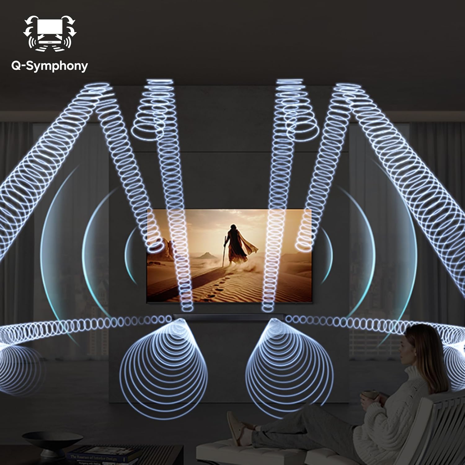 Samsung HW-Q600H/XL, Titan Black 320 W True 3.1.2ch Soundbar with Dolby Audio | Q-Symphony | Center, Up-Firing Speakers | HDMI eARC | Optical in | Bluetooth 5.3 | Wireless Subwoofer-Online Mahajan Electronics