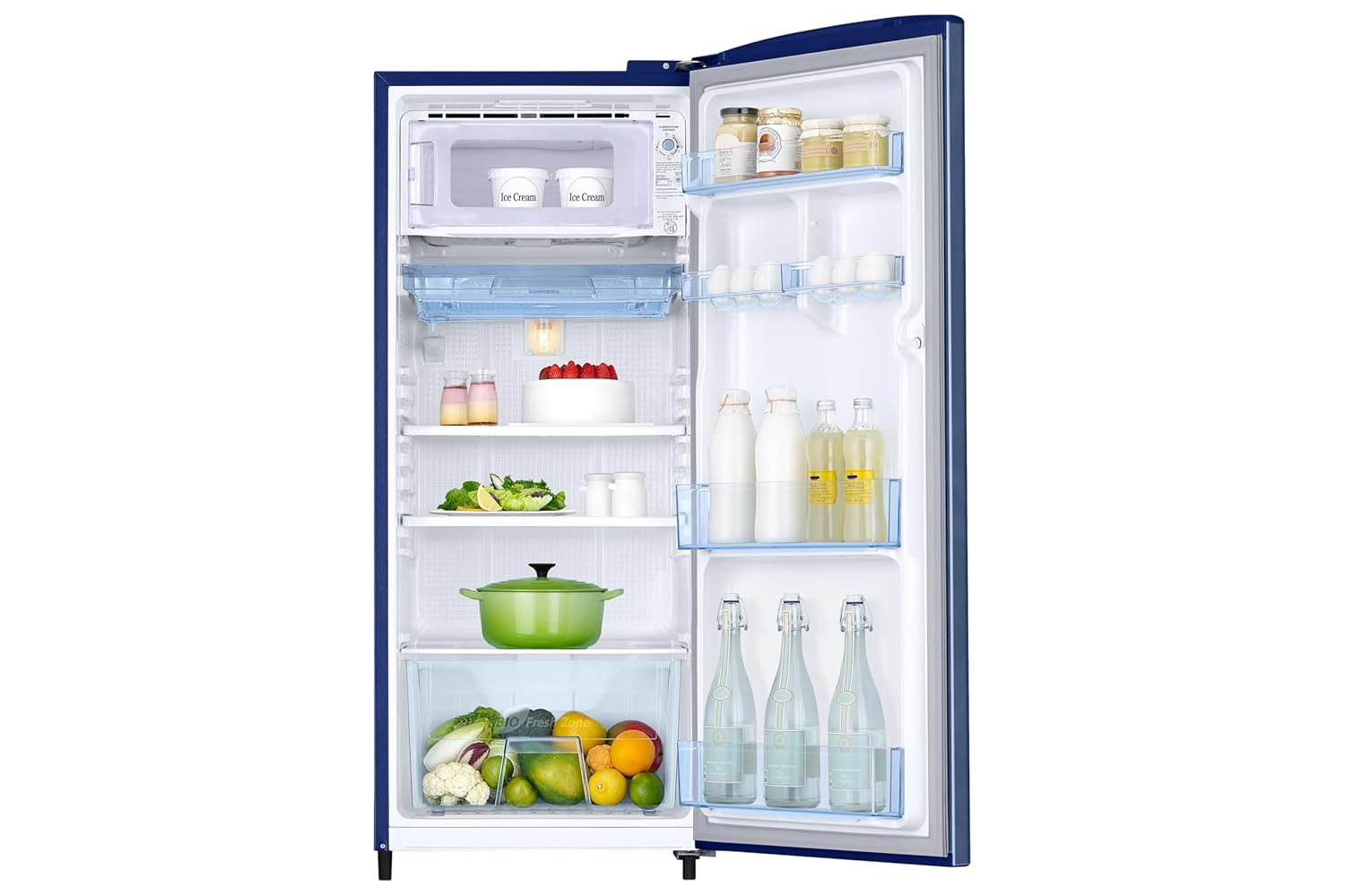 Samsung RR19H2YC1CU/NL 183 L, 1 Star, Digital Inverter, Direct-Cool Single Door Refrigerator ( Camellia Blue, Single Touch Defrost, 2026 Model-Online Mahajan Electronics