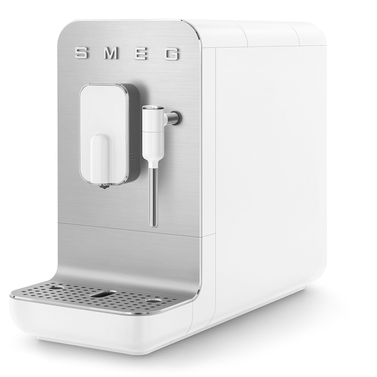 Smeg BCC12WHMEU White Automatic Coffee Machine, Original Italian Brand, One Touch Direct Bean to Cup, 6+ Hot & Cold Coffee Options, SS Steam Wand for Milk Coffee, Smart Touch Control, 19 Bar Pressure-Online Mahajan Electronics