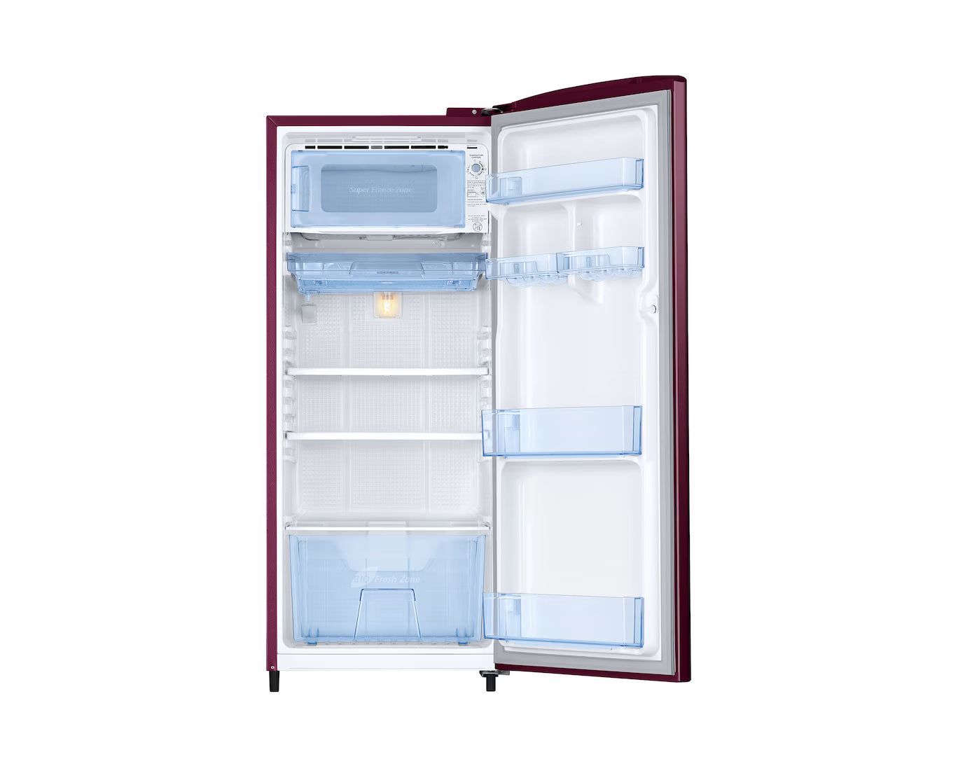 Samsung RR20H2712HN/NL 183 L, 2 Star, Digital Inverter, Direct-Cool Single Door Refrigerator ( Himalayan Poppy Red)-Online Mahajan Electronics