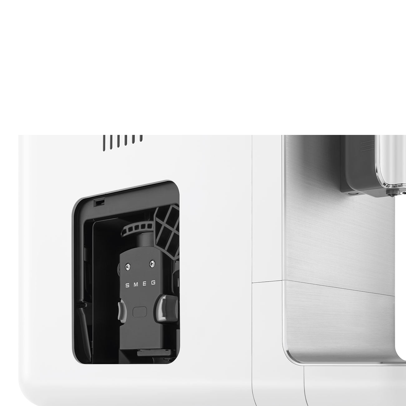 Smeg BCC12WHMEU White Automatic Coffee Machine, Original Italian Brand, One Touch Direct Bean to Cup, 6+ Hot & Cold Coffee Options, SS Steam Wand for Milk Coffee, Smart Touch Control, 19 Bar Pressure-Online Mahajan Electronics