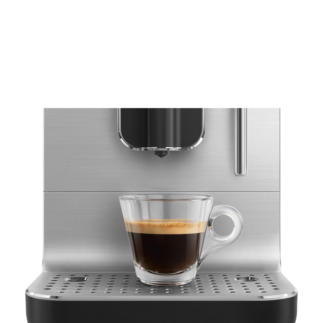Smeg, BCC12BLMEU Automatic Espresso Coffee Machine, Steam Lance, Integrated Coffee Grinder, 1.4L Tank, Removable Drip Drawer, Compact Size, 1350W, Black-Online Mahajan Electronics