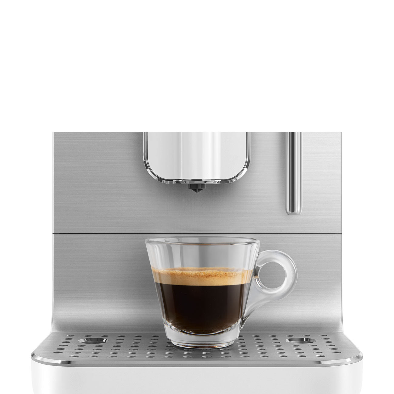 Smeg BCC12WHMEU White Automatic Coffee Machine, Original Italian Brand, One Touch Direct Bean to Cup, 6+ Hot & Cold Coffee Options, SS Steam Wand for Milk Coffee, Smart Touch Control, 19 Bar Pressure-Online Mahajan Electronics