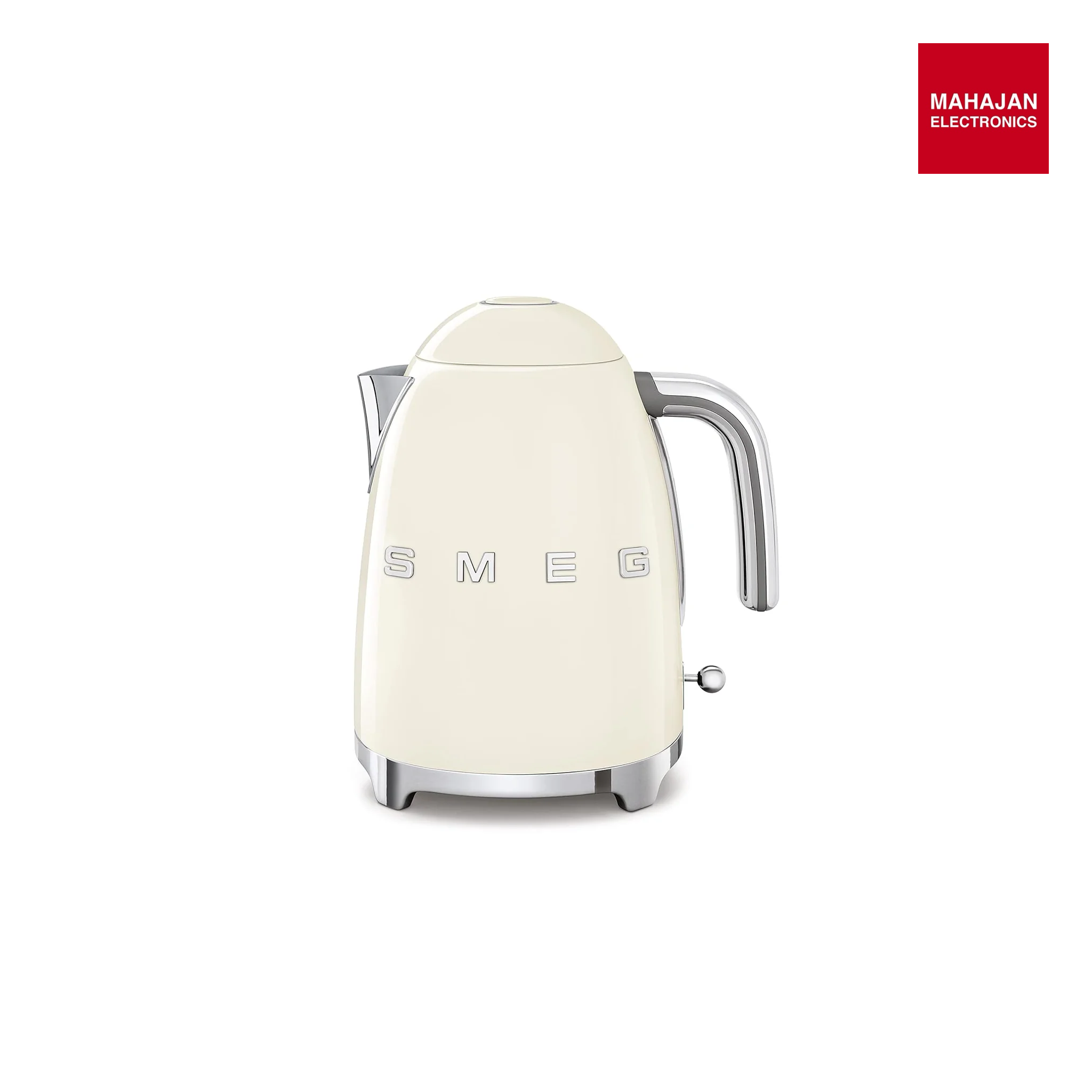 SMEG KLF03CREU Electric Kettle 1.7L Cream | 50’s Retro Style | 2400W Fast Boil | Stainless Steel Body