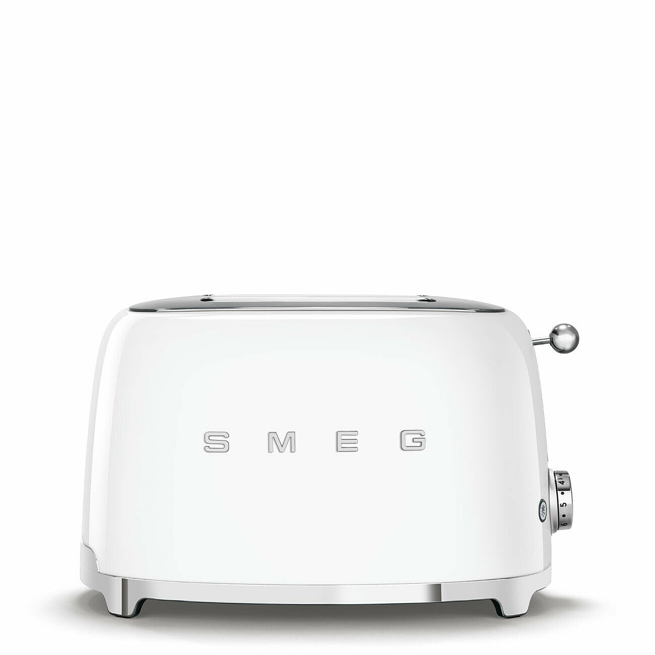 SMEG TSF01WHEU 2Slice Toaster White | 50’s Retro Style | 6 Browning Levels | Bagel, Defrost Reheat-Online Mahajan Electronics
