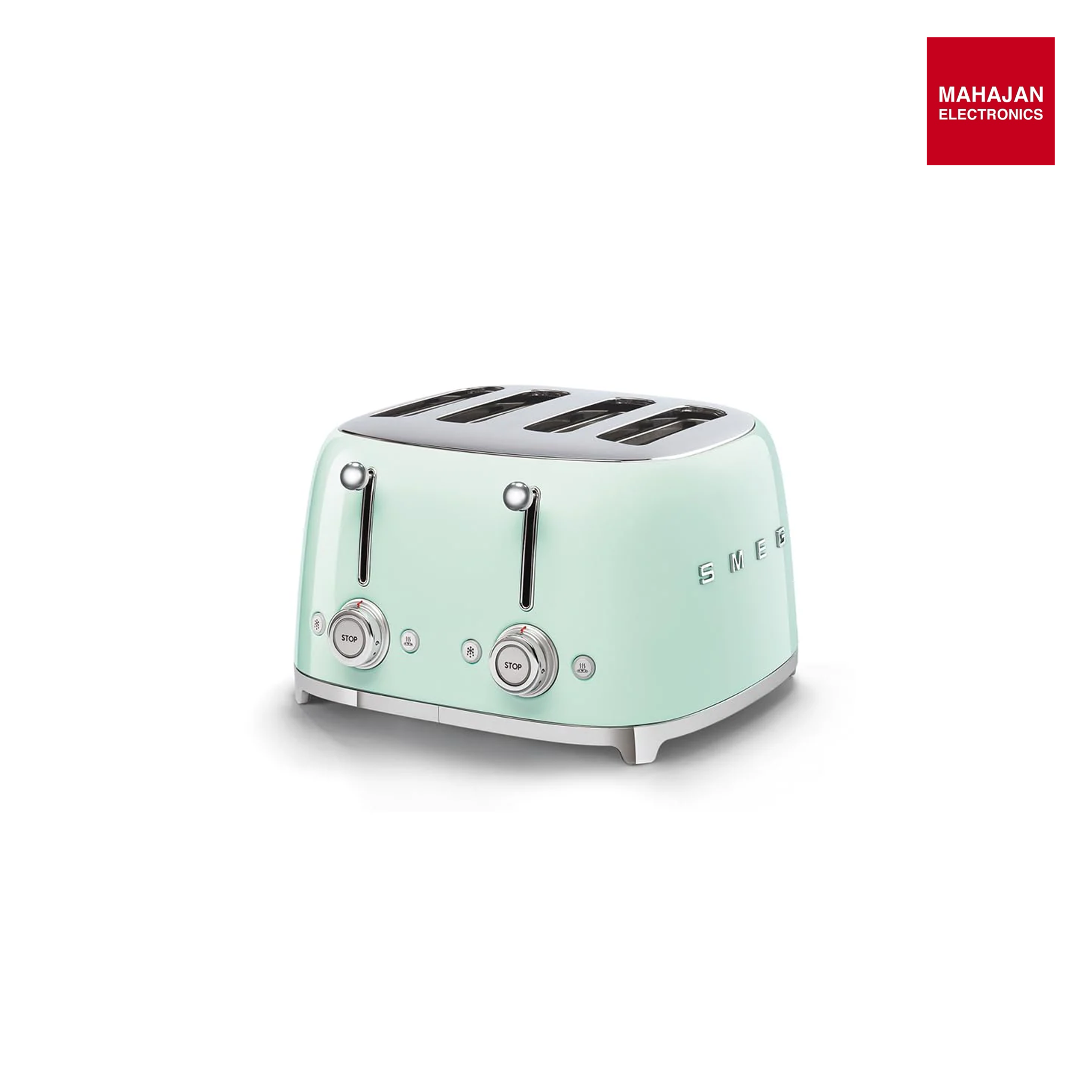 SMEG TSF03PGEU| Toaster 4 slices 50's Style | Colour : Pastel Green Mahajan Electronics Online