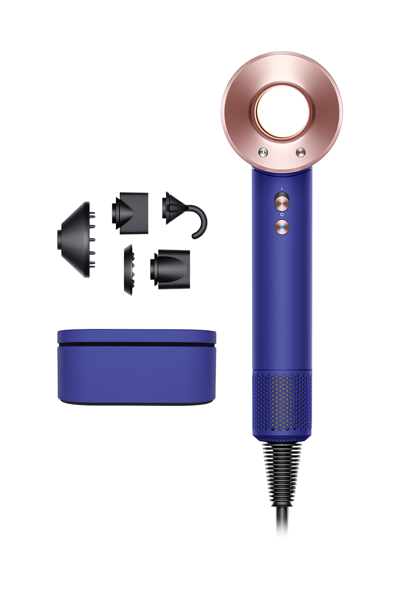 Dyson Supersonic hair dryer in Vinca blue and Rosé