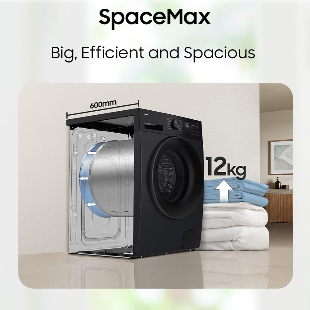 Samsung WD12FB8B94GBTL 12/7 kg Washer Dryer Black – Mahajan Electronics Online.