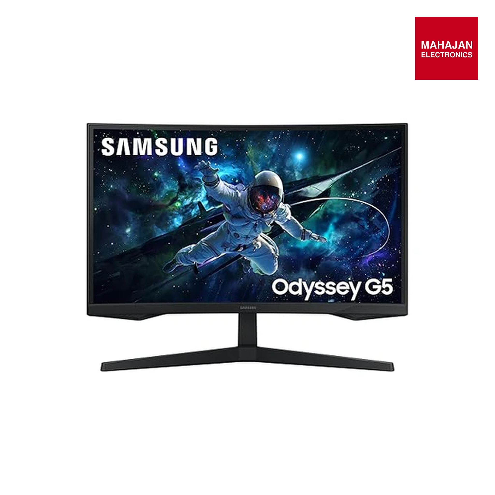 Samsung 27" (68.5cm)LS27CG550EWXXL|Black  Odyssey G5 2K Curved Gaming Monitor|QHD 2560 X 1440|1000R Curved|165Hz|1ms(MPRT)|300nits|Ports-HDMI,DP,Headphone|DP Cable|HDR10|FreeSync|-Online Mahajan Electronics