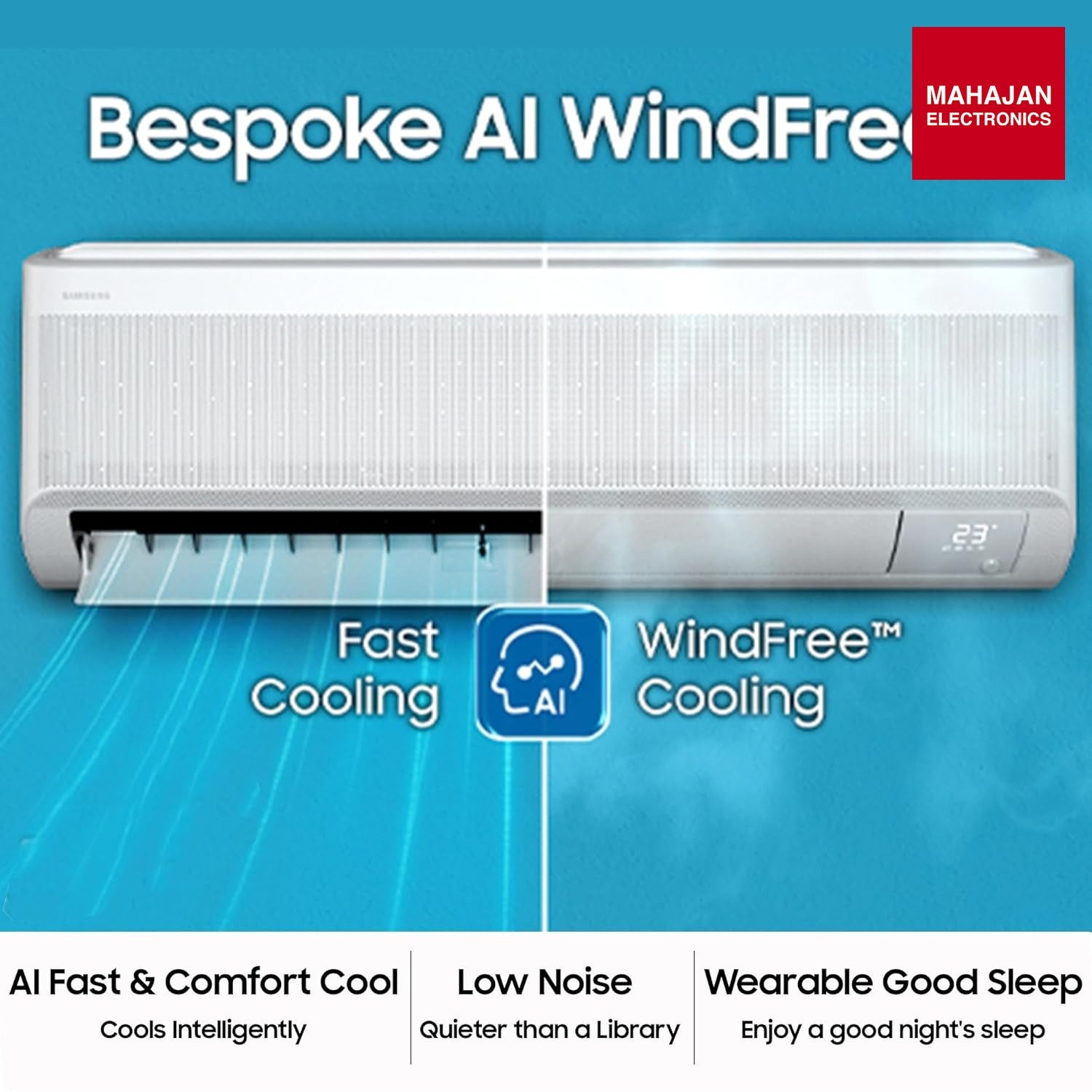 Samsung AR60H18D1PWNNA 1.5 Ton 3 Star Bespoke AI WindFree Inverter Smart Split AC – 2026 Model-Online Mahajan Electronics