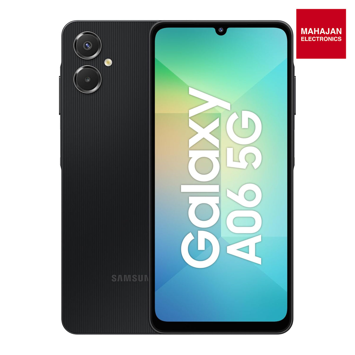 Samsung Galaxy A06 5G (Black, 6GB RAM, 128GB Storage)| True 5G with 12 5G Bands | 50MP Dual Camera | 4 Gen Updates | IP54 | Voice Focus | Without Adapter Samsung – Mahajan Electronics Online.