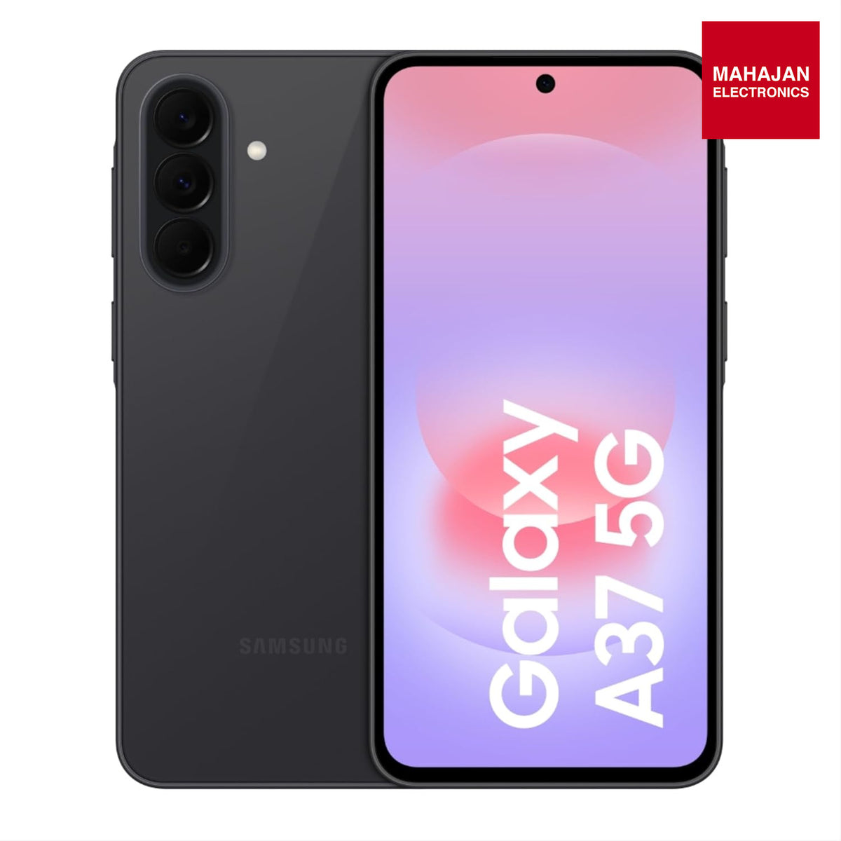 Samsung Galaxy A37 5G (Awesome Charcoal, 8GB RAM, 128GB Storage), Agentic AI, Triple Camera with Nightography Video, 2 Days Battery Life, 6 Gen OS Upgrades, IP68, 7.4mm Sleek, with No Cost EMI Samsung – Mahajan Electronics Online.