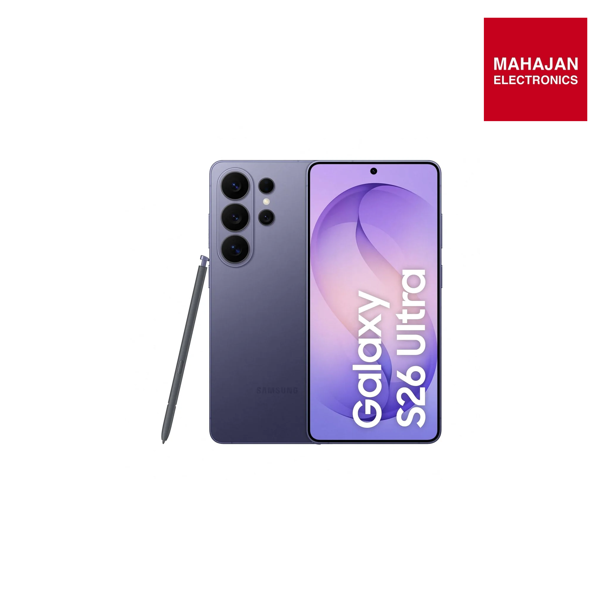 Samsung Galaxy S26 Ultra 5G (Cobalt Violet, 12GB RAM, 512GB Storage) with Built-in Privacy Display, AI Phone, Photo Assist, Creative Studio, 200MP Camera, 5000mAh Battery and Snapdragon 8 Elite Gen 5 Mahajan Electronics Online