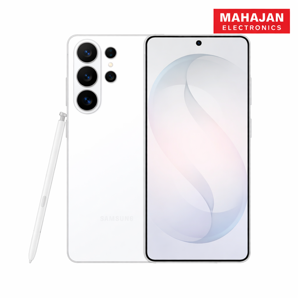 Samsung Galaxy S26 Ultra 5G (White, 12GB RAM, 512GB Storage) with Built-in Privacy Display, AI Phone, Photo Assist, Creative Studio, 200MP Camera, 5000mAh Battery and Snapdragon 8 Elite Gen 5 Mahajan Electronics Online
