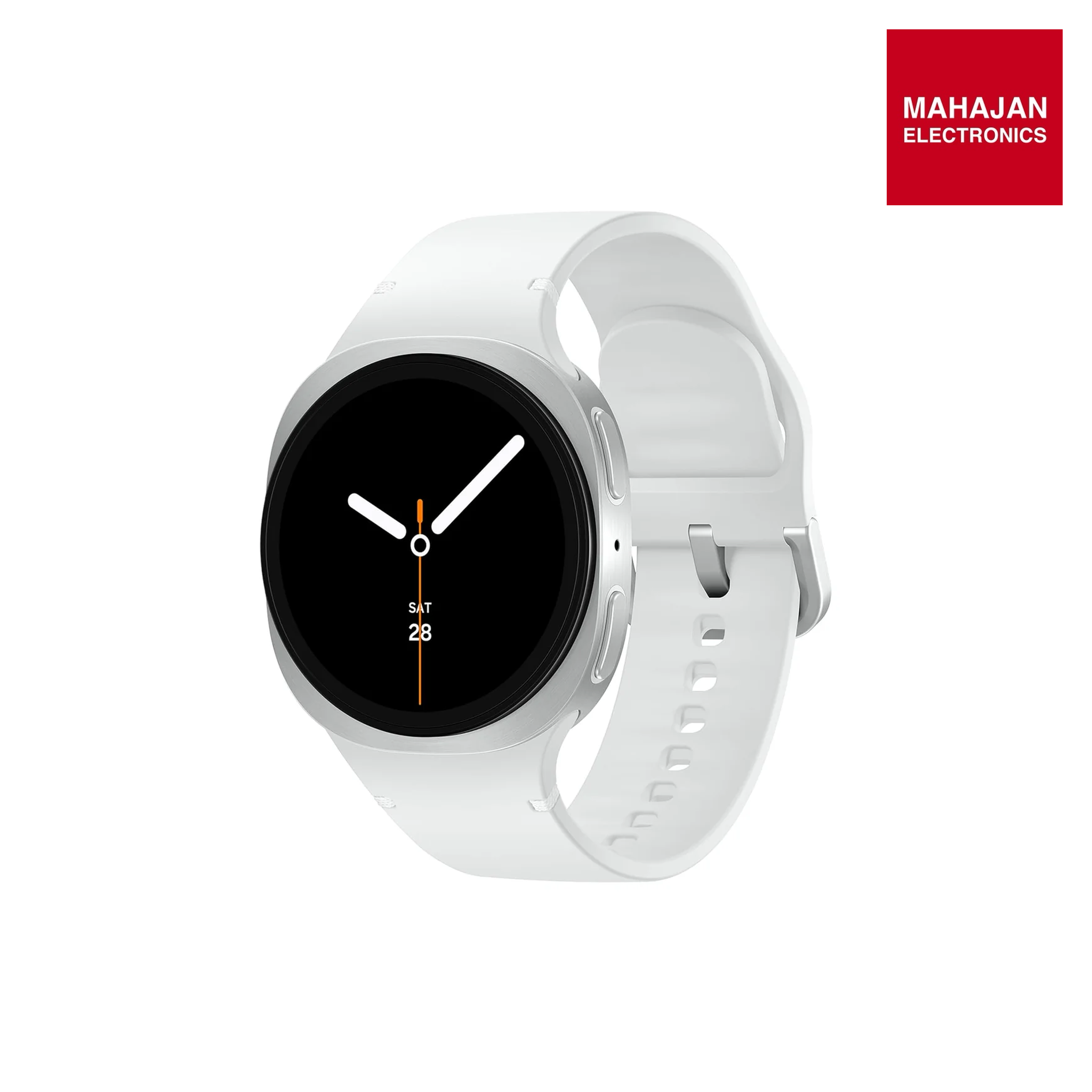 Samsung Galaxy Watch8 (40mm, Bluetooth, Silver) with 3nm Processor | Dual GPS | Sapphire Glass & Armor Aluminum | 5ATM & IP68 | BP, ECG, IHRN & Vascular Load Monitoring | Anti-oxidant Index Mahajan Electronics Online