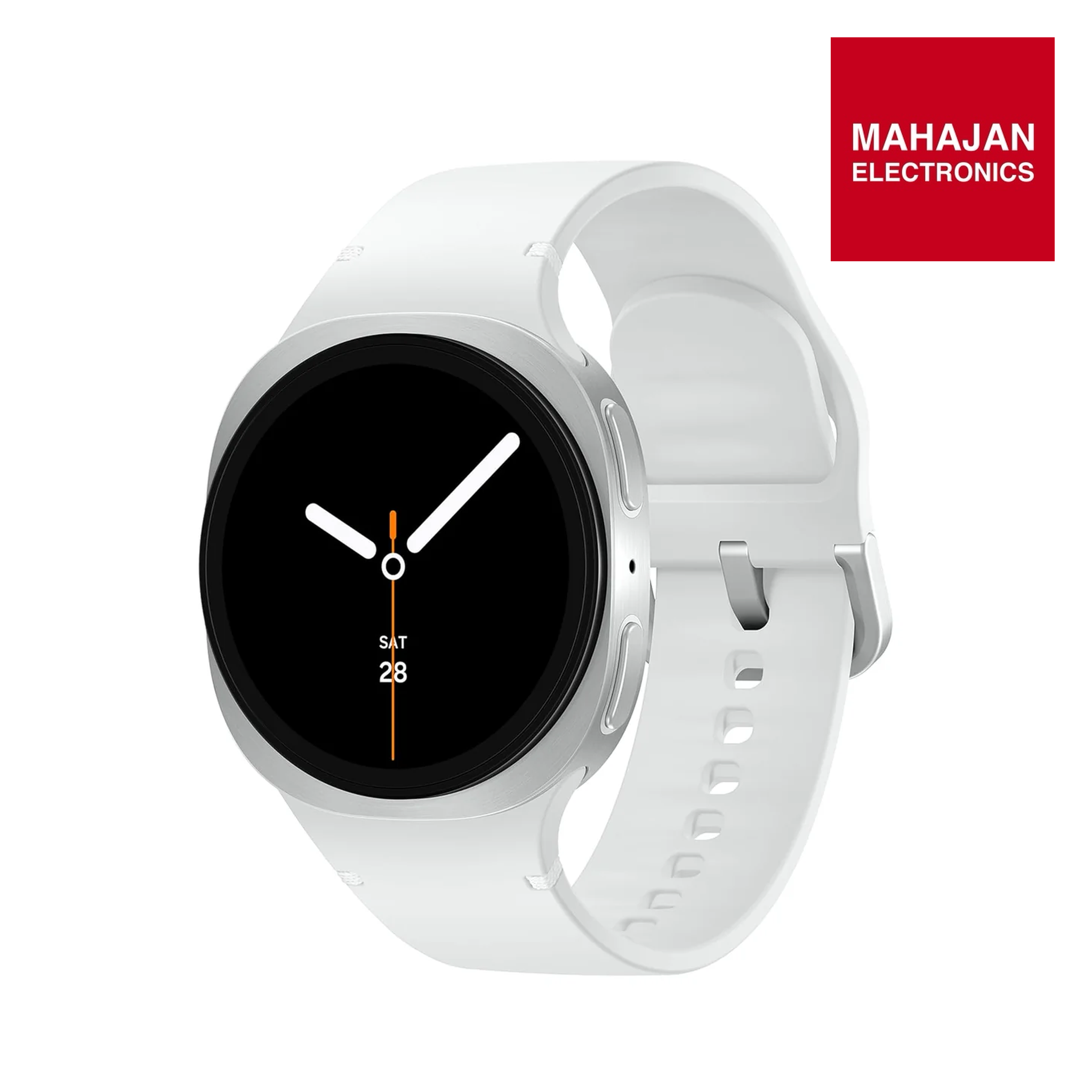 Samsung Galaxy Watch8 (44mm, Bluetooth, Silver) with 3nm Processor | Dual GPS | Sapphire Glass & Armor Aluminum | 5ATM & IP68 | BP, ECG, IHRN & Vascular Load Monitoring | Anti-oxidant Index Mahajan Electronics Online