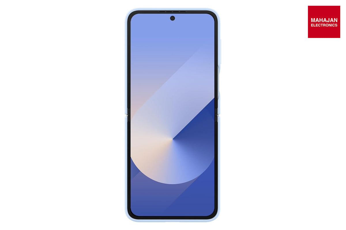 Samsung Galaxy Z Flip6 Silicone Case (Blue) | Soft Touch Ring Grip Samsung – Mahajan Electronics Online.