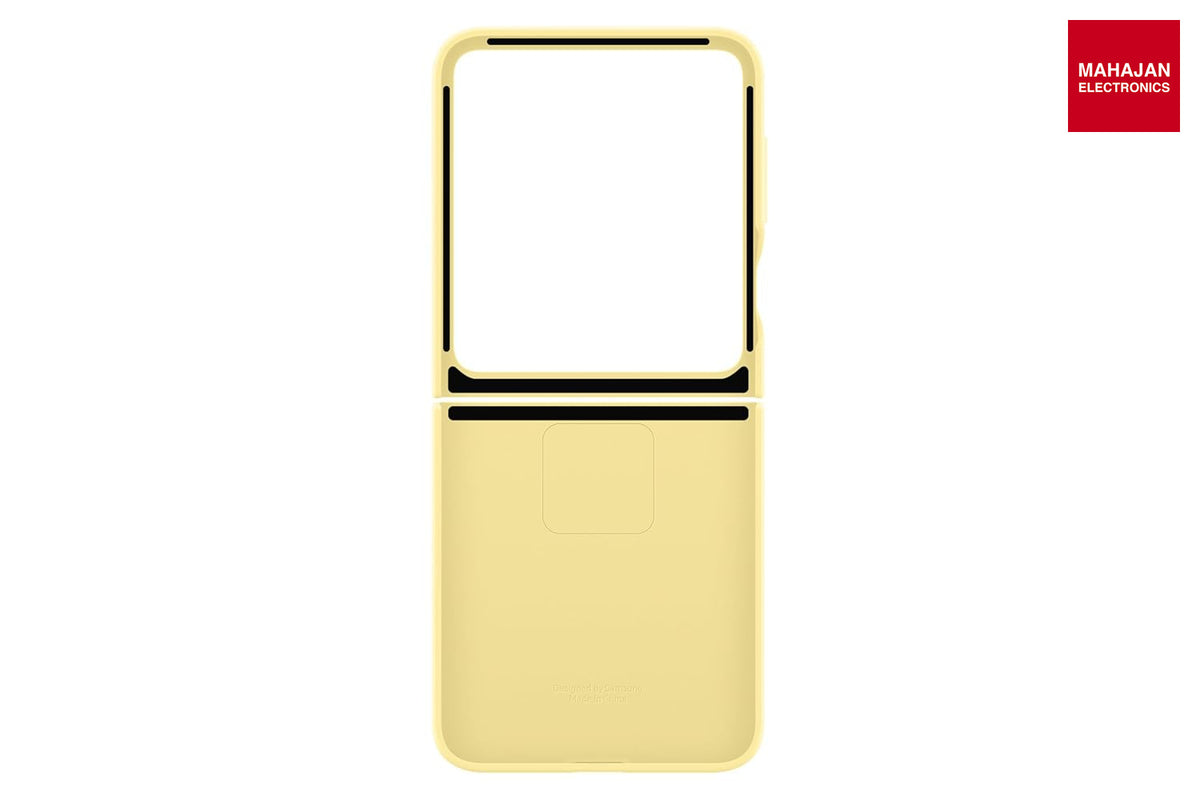 Samsung Galaxy Z Flip6 Silicone Case Yellow | Slim Soft-Touch Design | Built-In Ring Grip Samsung – Mahajan Electronics Online.