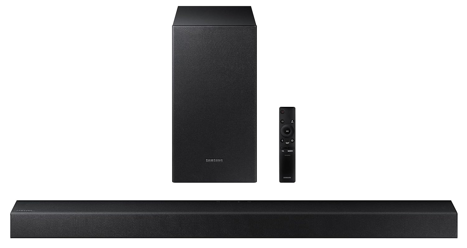Samsung HW-T42E/XL 150 W Dolby Digital Bluetooth Soundbar ( Black, 2.1 Channel) Mahajan Eelctronics Online
