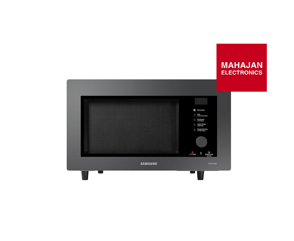 Samsung 32L Convection Microwave Oven (Model: MC32B7382QC/TL) – SmartThings Enabled, Ceramic Inside, Slim Fry, 32L Capacity – Clean Charcoal | Made in India