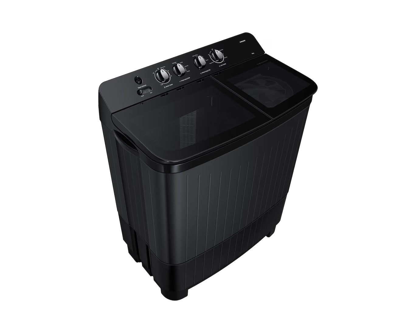 Samsung WT80F4560GD/TL 8.0 kg 5 Star Semi-Automatic Top Loading Washing Machine with Toughened Glass Lid-Dark Gray-Online Mahajan Electronics