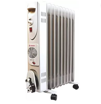 Singer Sofr 9F Oil Filled Room Heater with Fan | 2600W Fast Heating | Best Price in Delhi NCR