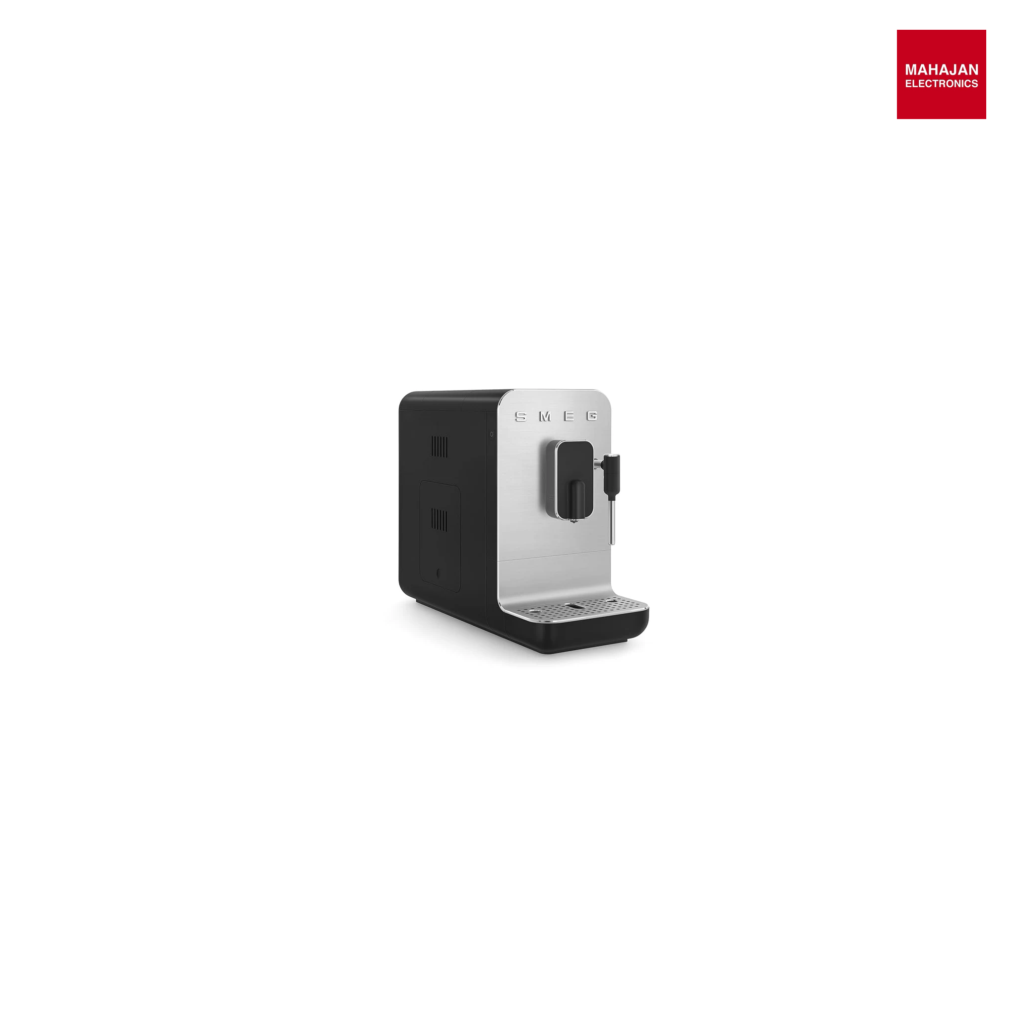 Smeg, BCC12BLMEU Automatic Espresso Coffee Machine, Steam Lance, Integrated Coffee Grinder, 1.4L Tank, Removable Drip Drawer, Compact Size, 1350W, Black-Online Mahajan Electronics