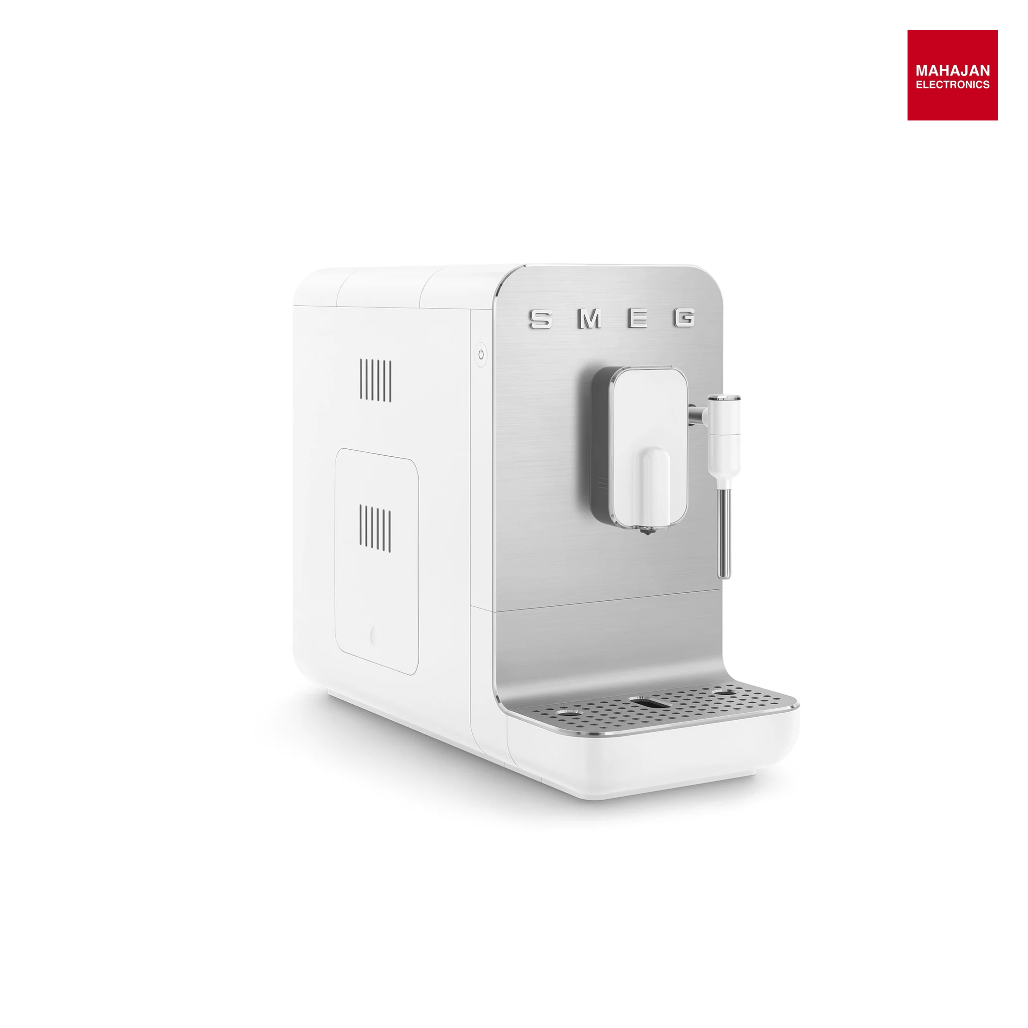 Smeg BCC12WHMEU White Automatic Coffee Machine, Original Italian Brand, One Touch Direct Bean to Cup, 6+ Hot & Cold Coffee Options, SS Steam Wand for Milk Coffee, Smart Touch Control, 19 Bar Pressure-Online Mahajan Electronics