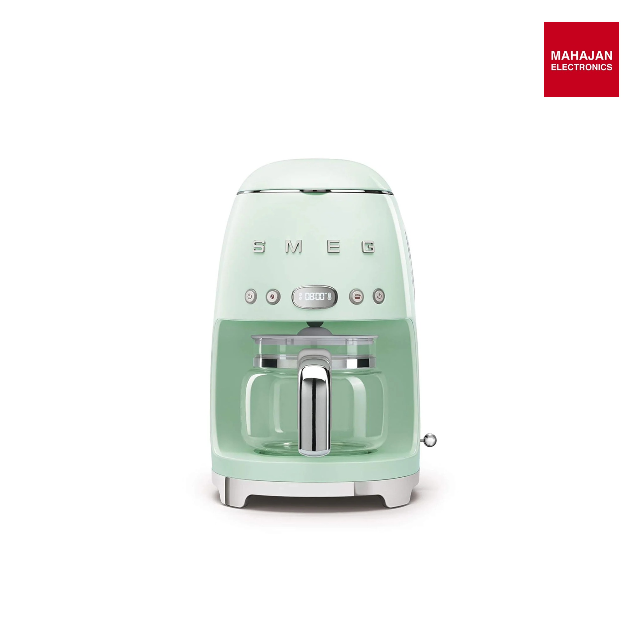 Smeg DCF02PGEU Coffee Machine - 11+ - Filter Coffee Machine Drip Coffee Machine Pastel Green 50's Style Aesthetic  Mahajan Electronics Online