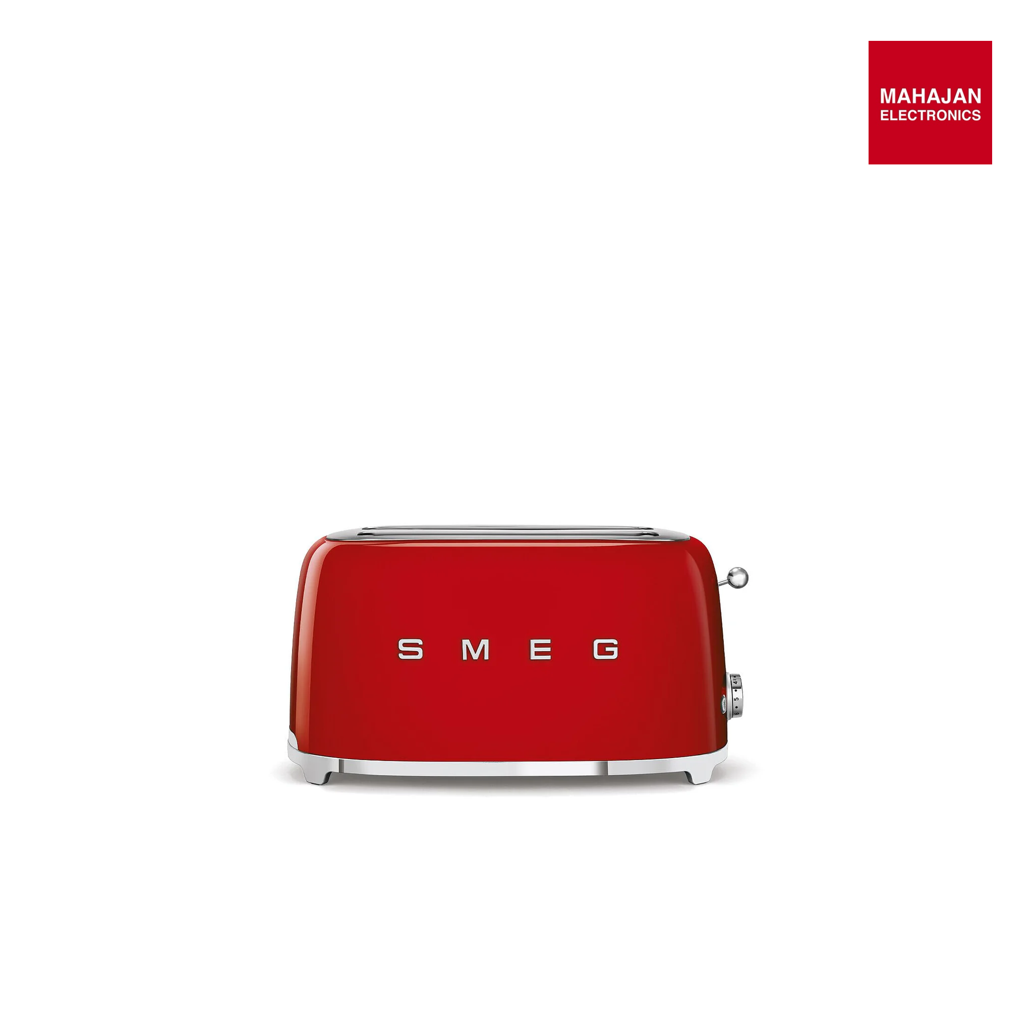 Smeg TSF02RDEU  Toaster, 2 Extra Wide Slot  Original Italian Brand, Auto Center for Even Browning, Smart Crumb Tray Drawer, Multi-Use: Defrost, Reheat & Bagel, 6 Toast Levels, 1500W, Red Mahajan Electronics Online