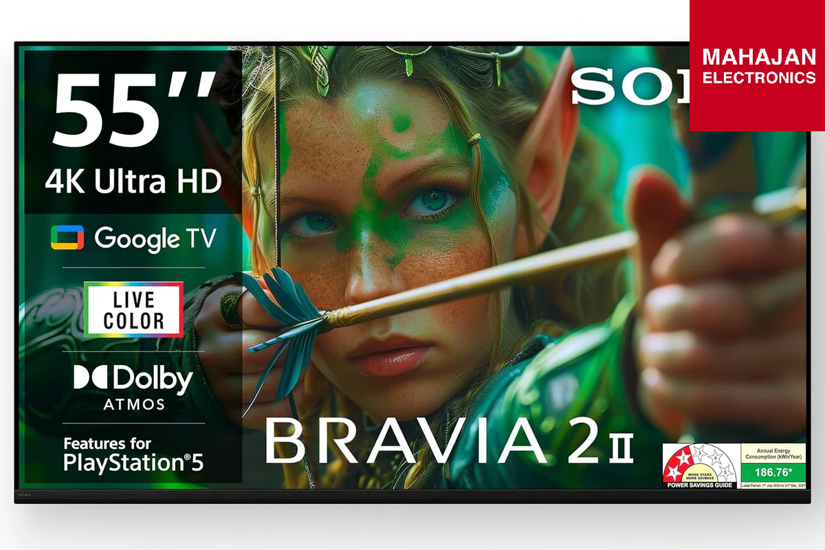 Sony K-55S25M2 55 Inch (139 cm) BRAVIA 2M2 Series 4K Ultra HD Smart LED Google TV with 4K Processor X1, Dolby Atmos, Apple AirPlay, Google Assistant – 2025 Model | Buy Online at Best Price | Mahajan Electronics