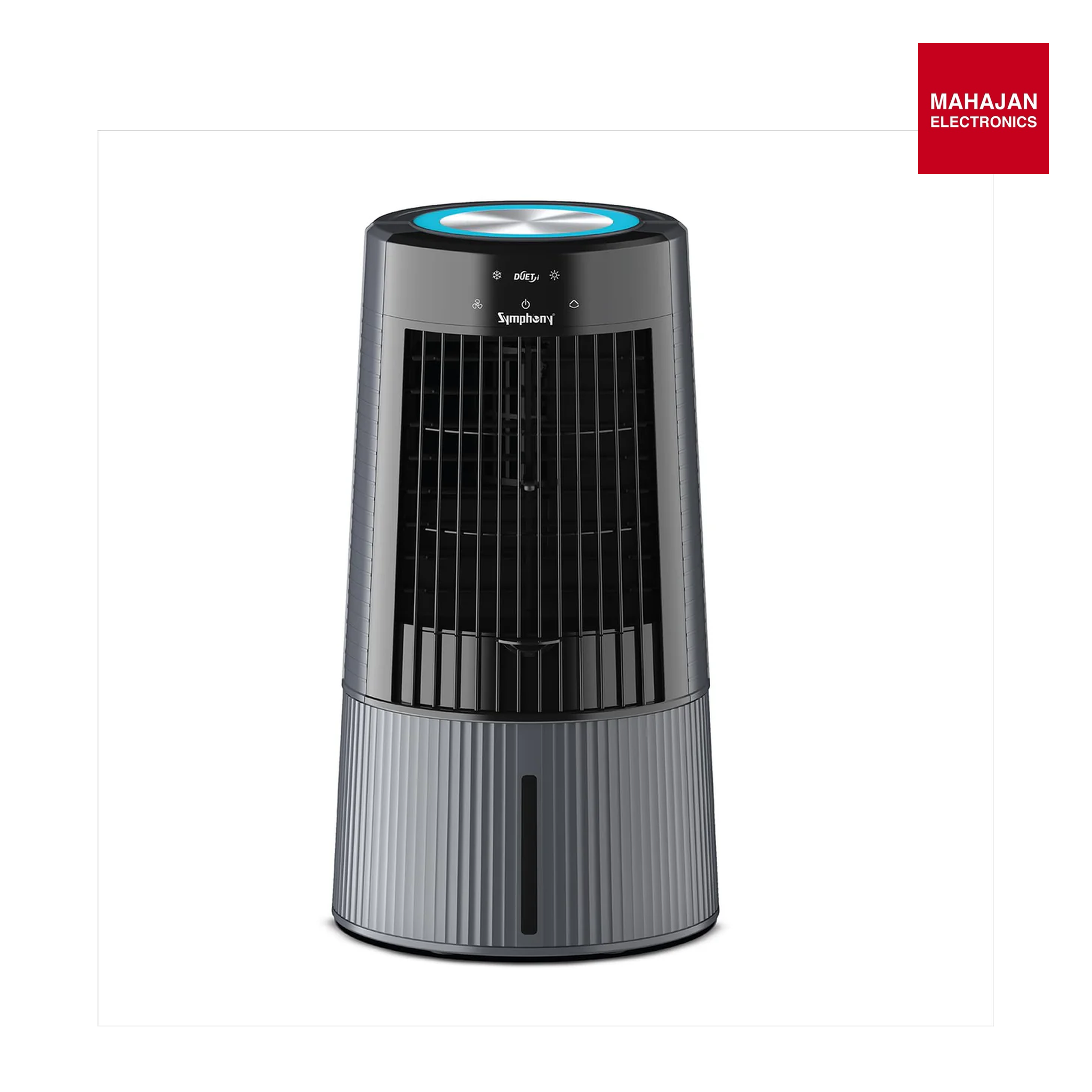 Symphony Duet-i Personal Kitchen Cooling Fan For Home and Office Tabletop with Honeycomb Pad | Kitchen Fans for Home Cooking | Mini Portable Fan | Low Power Consumption (6L, Grey) Mahajan Electronics Online