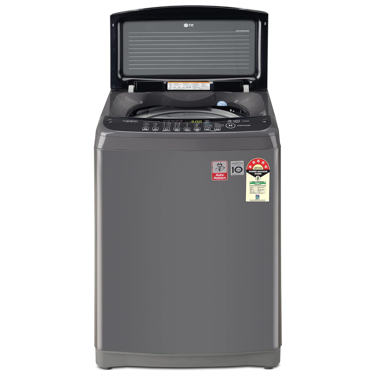 LG 8 Kg 5 Star Inverter TurboDrum Fully Automatic Top Loading Washing Machine (T80AJMB1Z, Jet Spray+, Smart Closing Door, Middle Black) - Mahajan Electronics Online