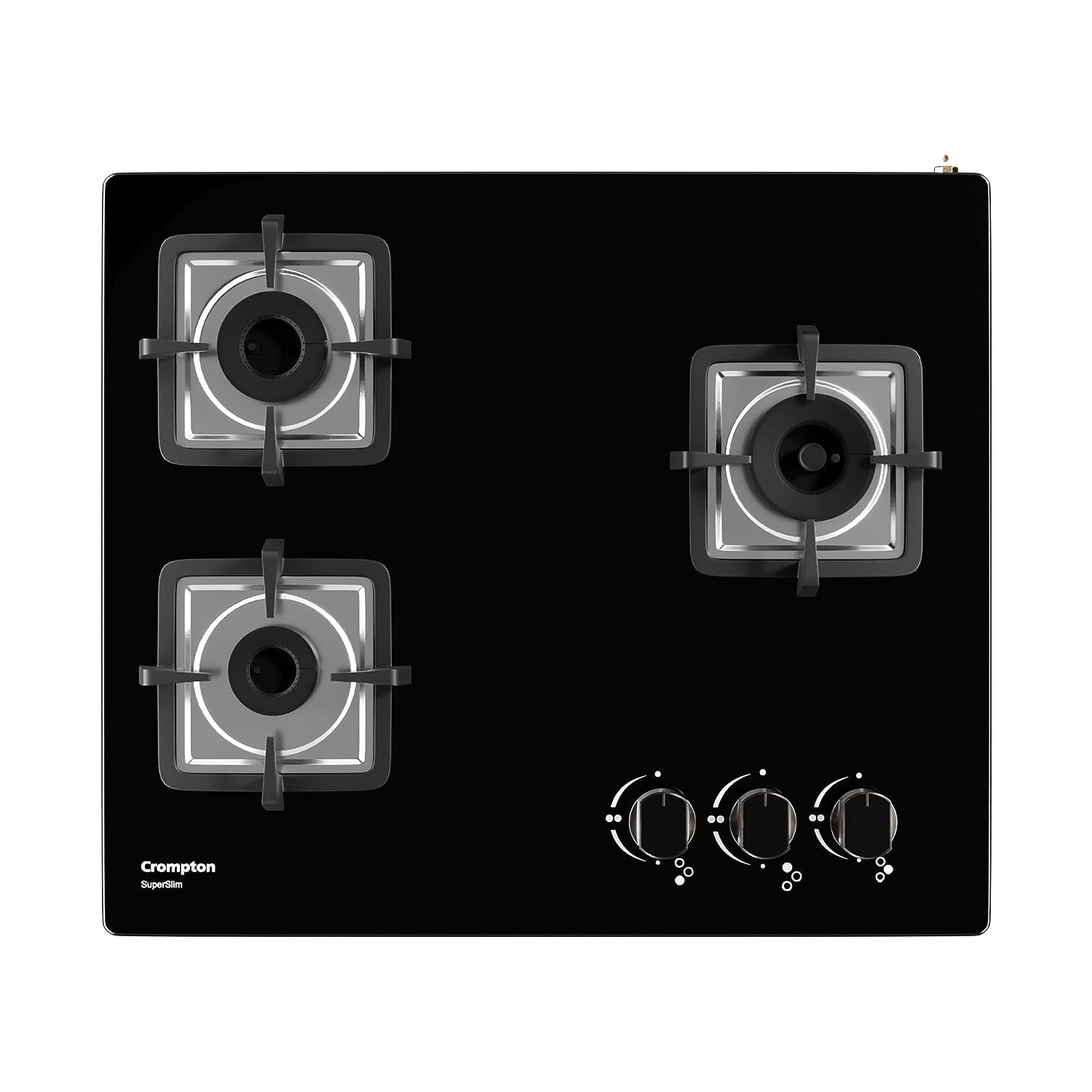 Crompton TAB-SUHB603-MBL SuperSlim Gas Hob 60cm 3burner - Mahajan Electronics Online