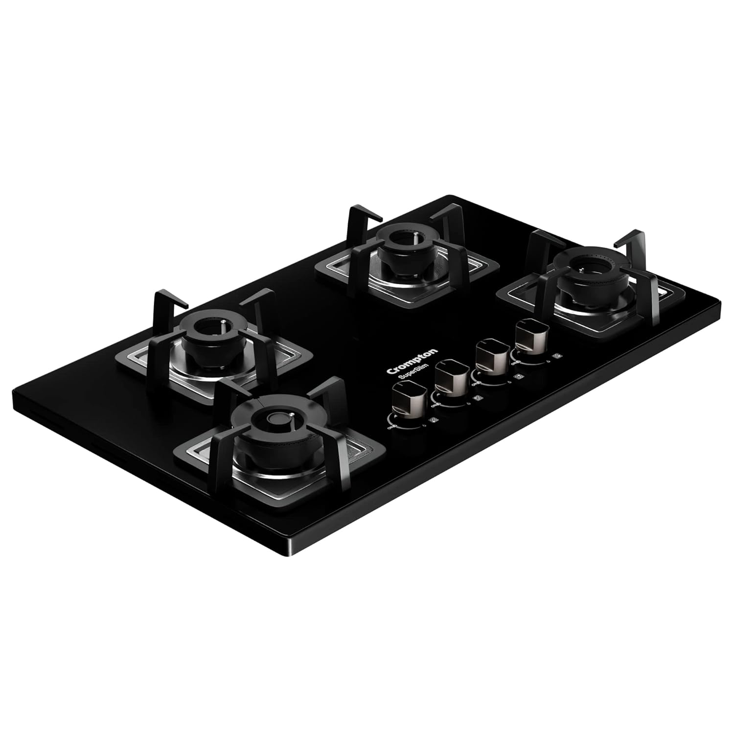 Crompton TAB-SUHB784-MBL SuperSlim Hobs HalfBrass 78cm 4 Burners Midnight Black - Mahajan Electronics Online