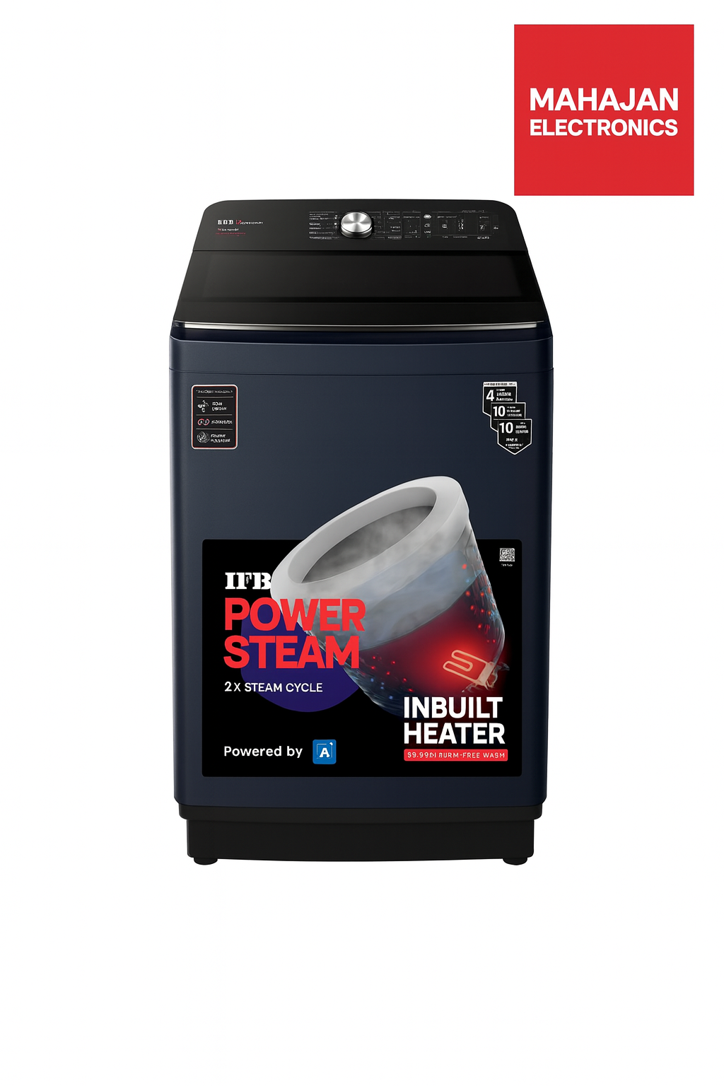 IFB TL111RB2SN 11 Kg 5 Star with DeepClean® Technology, AI Powered, Fully Automatic Top Load Washing Machine (2025 Model, PowerSteam®, Inbuilt Heater, 5D Wash, Aqua Energie, Royal Blue) 