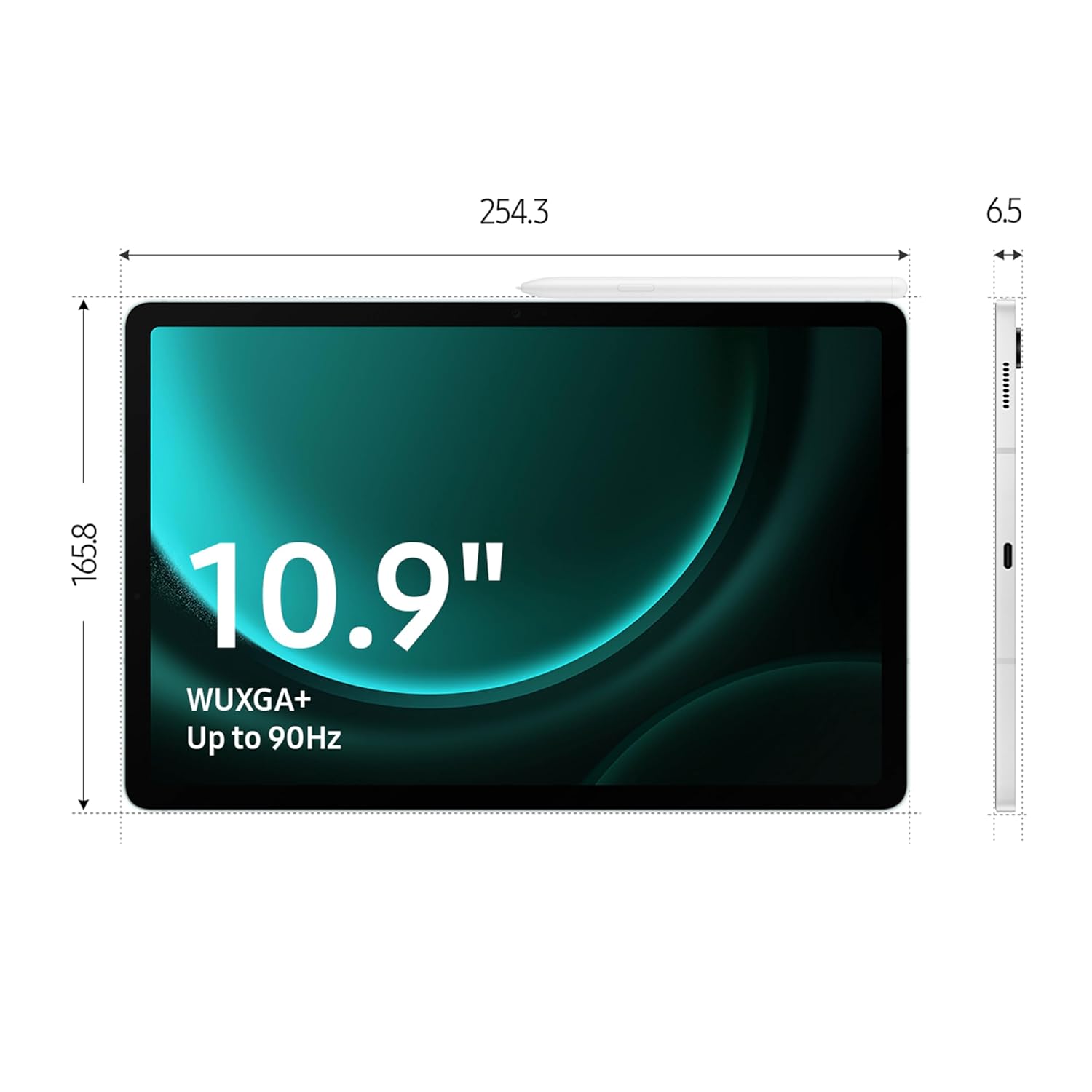 Samsung Galaxy Tab S9 FE 27.69 cm (10.9 inch) Display, RAM 6 GB, ROM 128 GB Expandable, S Pen in-Box, Wi-Fi, IP68 Tablet, Silver - Mahajan Electronics Online