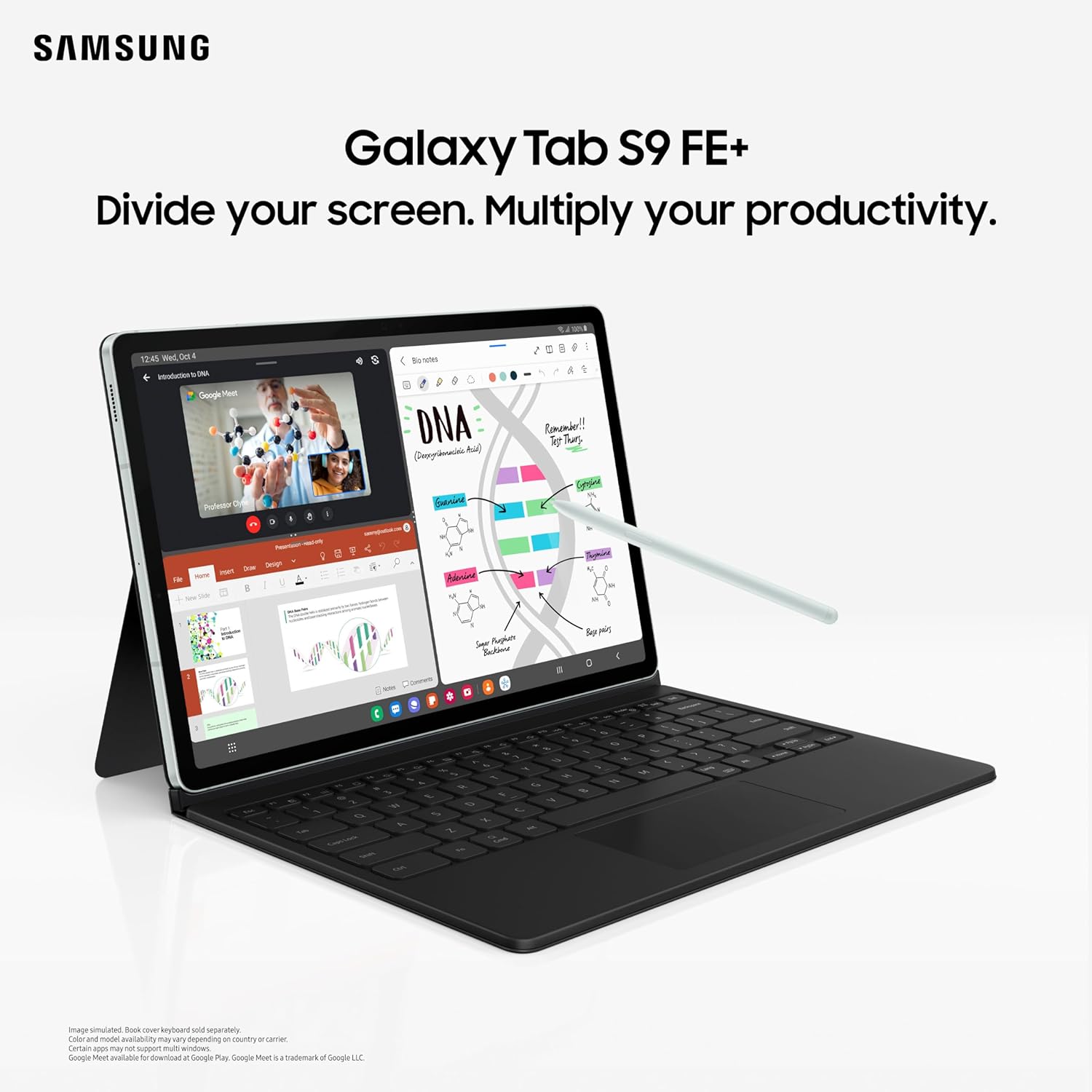 Samsung Galaxy Tab S9 FE 27.69 cm (10.9 inch) Display, RAM 6 GB, ROM 128 GB Expandable, S Pen in-Box, Wi-Fi, IP68 Tablet, Silver - Mahajan Electronics Online