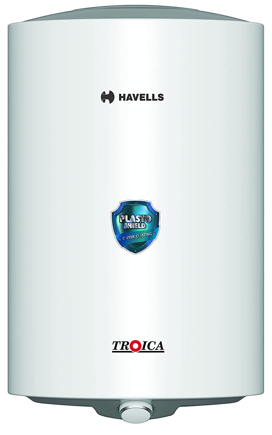 Havells Troica 25-Litre Vertical Storage Water Heater (Geyser) White Grey, 4 star - Mahajan Electronics Online