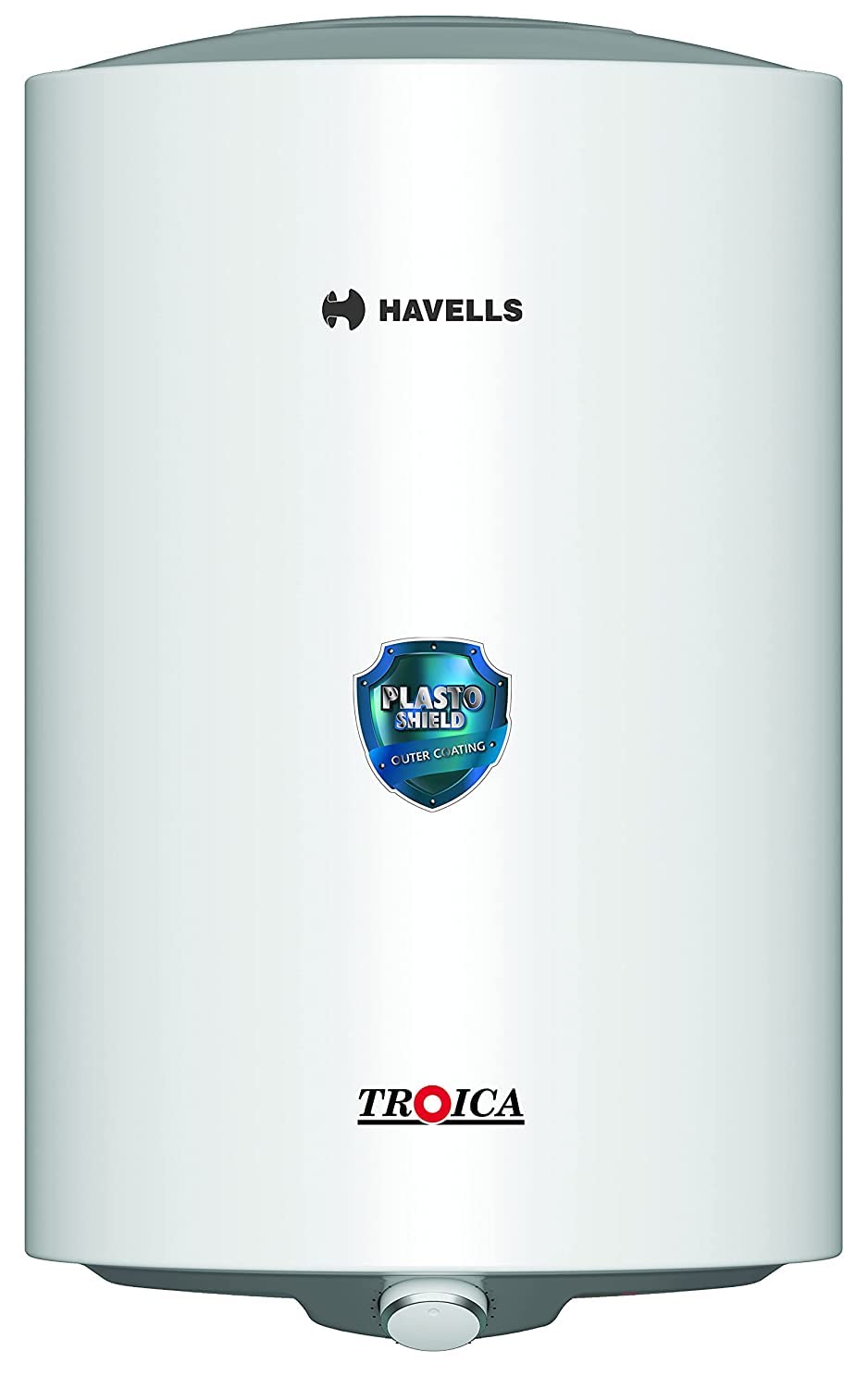 Havells Troica 15-Litre Vertical Storage Water Heater (Geyser) White Grey, 4 star - Mahajan Electronics Online