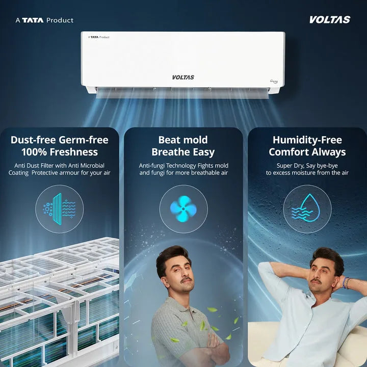 Voltas 245INV VACTRA PLUSH 2 Ton 5 Star Inverter Split AC (2026 Series)-Made in india-Online Mahajan Electronics