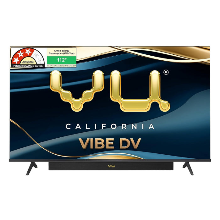 VU 43VIBE-DV 43 Inch 4K QLED Google TV with Dolby Vision, Atmos, 88W Soundbar, HDMI 2.1 & MEMC – Bezel-Less Smart LED TV with 3 Year Warranty Mahajan Electronics Online